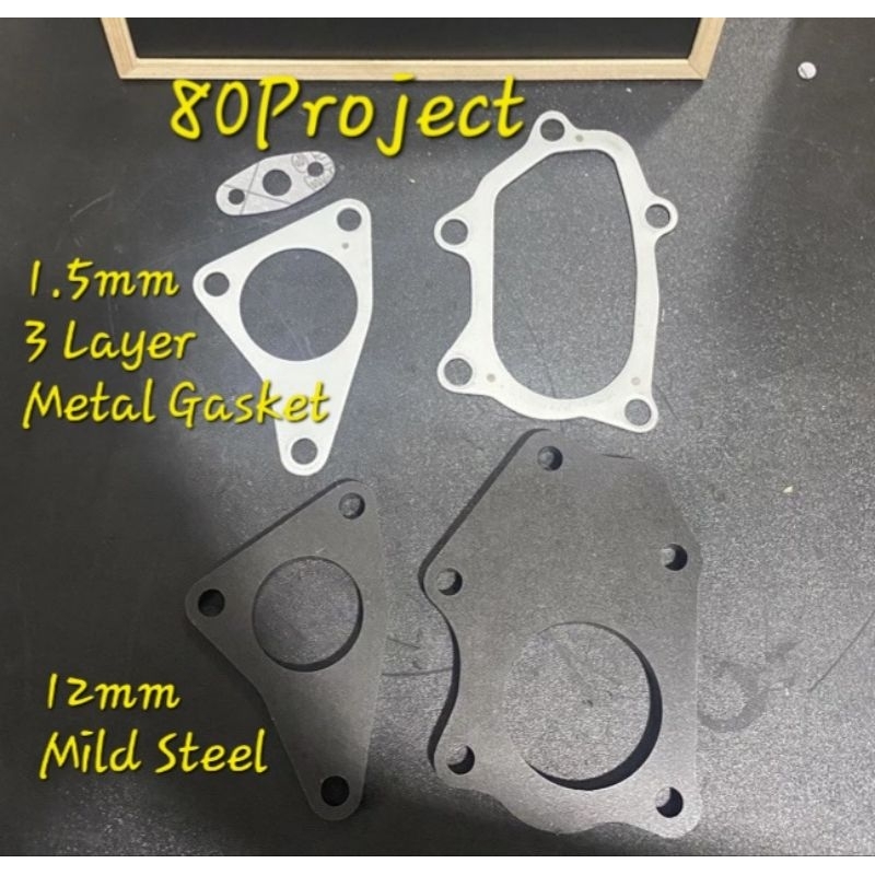 Subaru Single Scroll Turbo Flange TD04L RHF5 VF22 VF48 Turbo ปะเก็นโลหะและหน้าแปลน 12 มม.ความหนา Stu