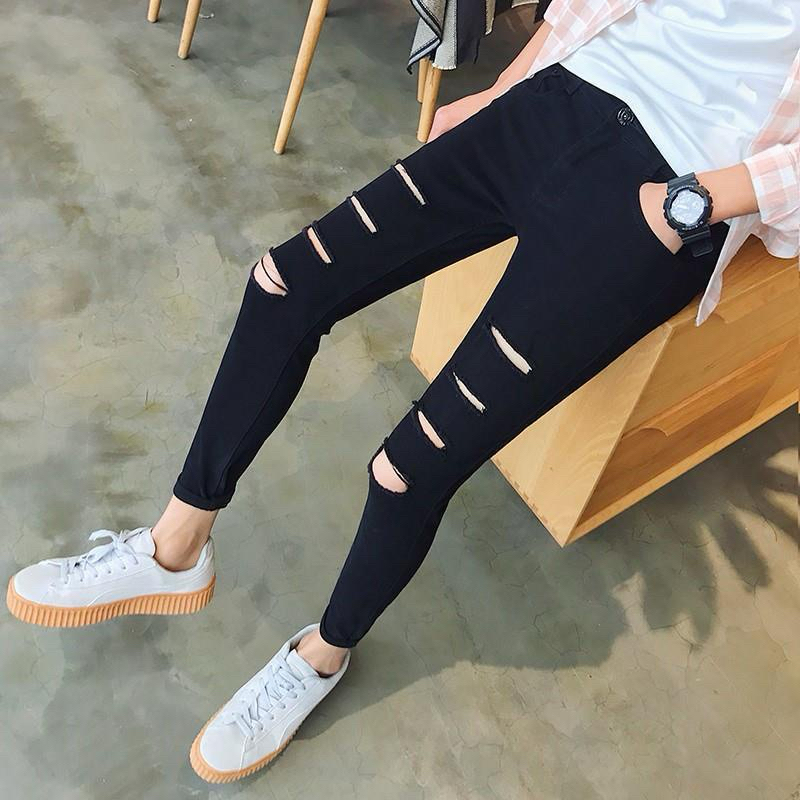 Mens Ripped Skinny Jeans (8 koyak)