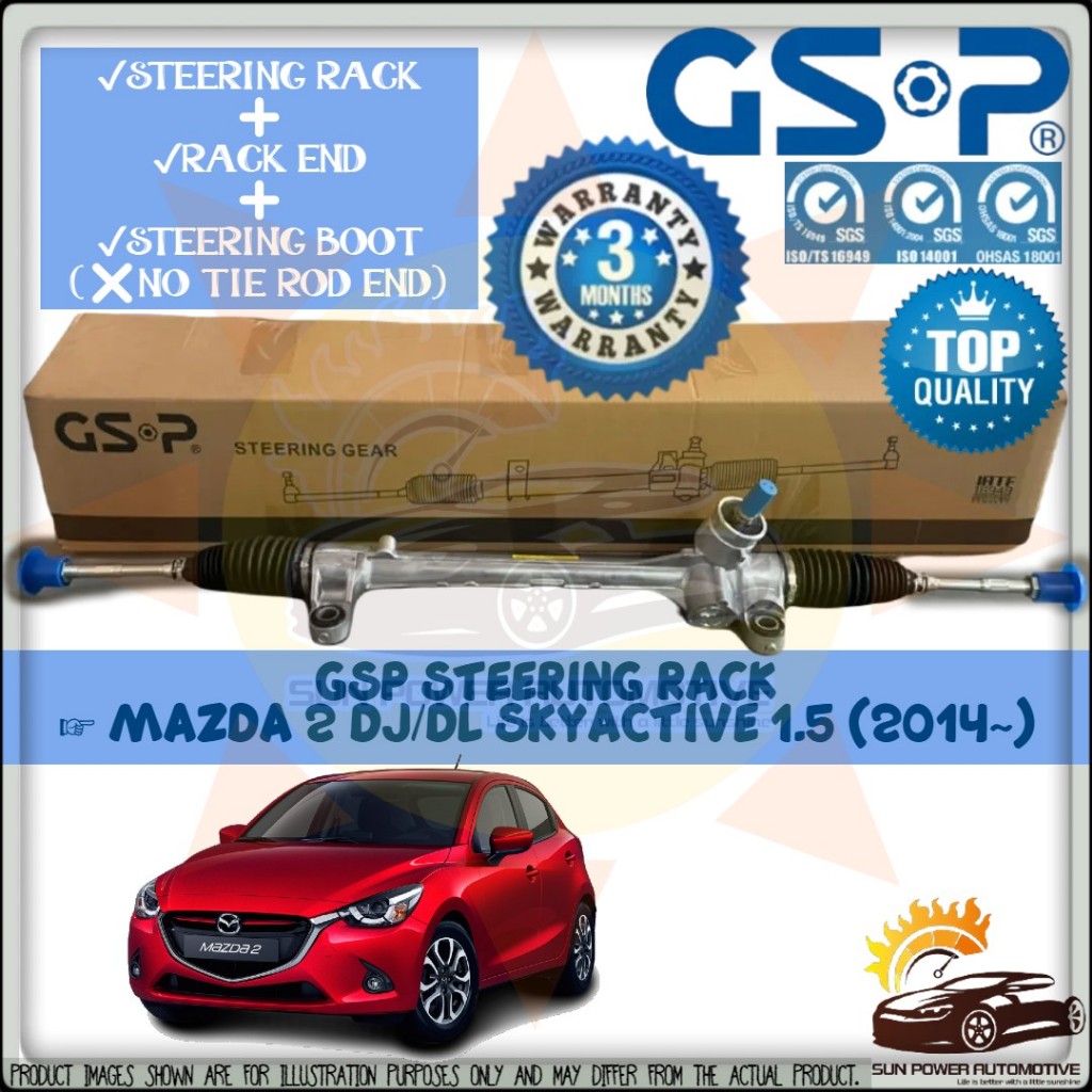 Mazda 2 DJ / DL SKYACTIVE 1.5 (2014 ~ 🚚 GSP Power Steering Gear Rack Assy Set ( SR700482 )