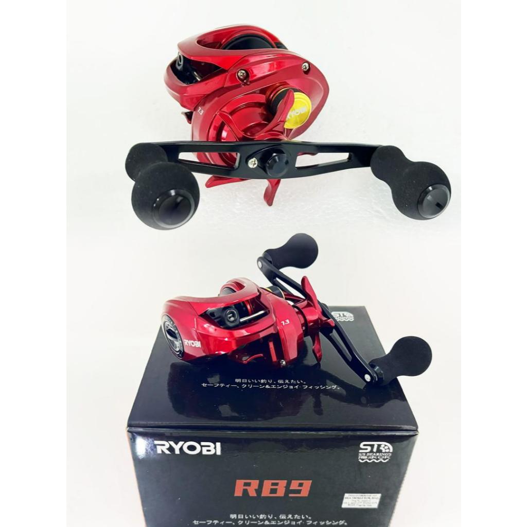 RYOBI RB9 (ฟรี TALI BENANG/LURE) LEFT HANDLE BC Baitcasting Casting Cast Drag Clicker Sound MESIN PA