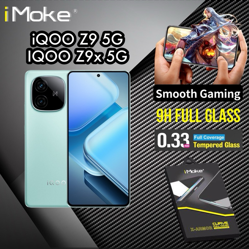 IMoke กระจกนิรภัยสําหรับ iQOO Z9/Z9x/Z9 Turbo/Z9 Turbo+/Z10 Turbo/Z10 Turbo Pro