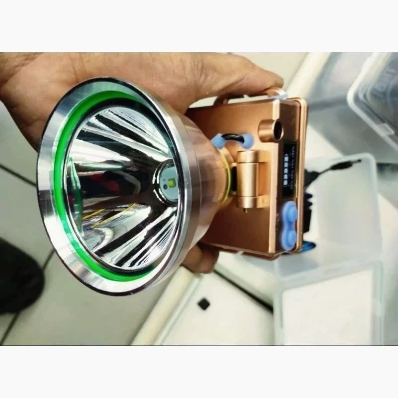 500W Lampu Kepala Suluh กันน้ํา BM666/BM999 Super Bright Steele Body Coper ไฟหน้าแบบชาร์จไฟได้