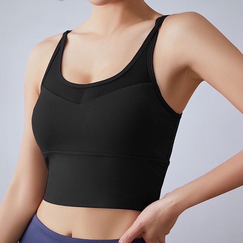 (M size)Summer Sport Bra hock-proof Padded Bra for Workout Yoga Gym Running FitYoga Training Shock O