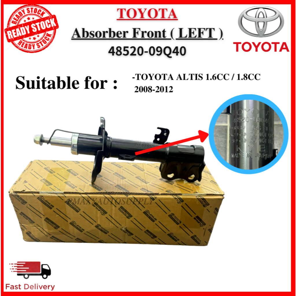 TOYOTA ALTIS 1.6 1.8 ZZE1410 ZZE142 ZRE142/143 โช้คหน้า ABSORBER RIGHT 48510-09X40 LEFT 48520-09Q40 