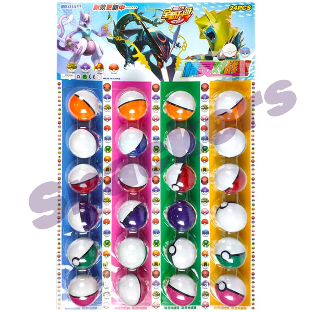 24 ชิ้น Pokemon Ball Saiz Sederahana Dengan Mainan Di Dalam Pokemon Battle Ball