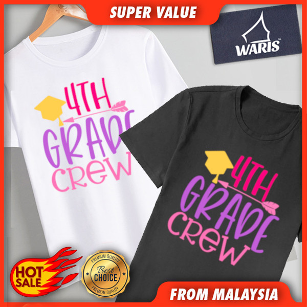 HOT 4th Grade Crew 1 T-Shirt Kids & Adult - 100% Cotton QAM