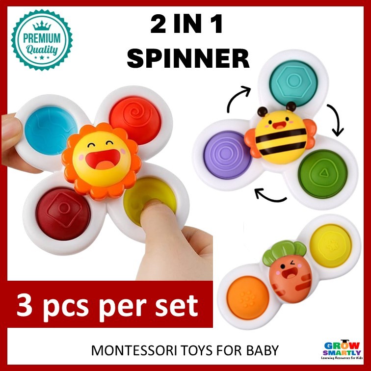 ของเล่นปินเนอร์ Mainan baby Spiner Mainan bayi Spinner Baby Spinner ของเล่นประสาทสัมผัสสําหรับเด็กทา