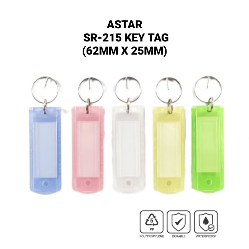 (1BOX) ASTAR SR-215 แท็กพวงกุญแจ 66MMx24MM 50S keykeykey vl X 1BOX