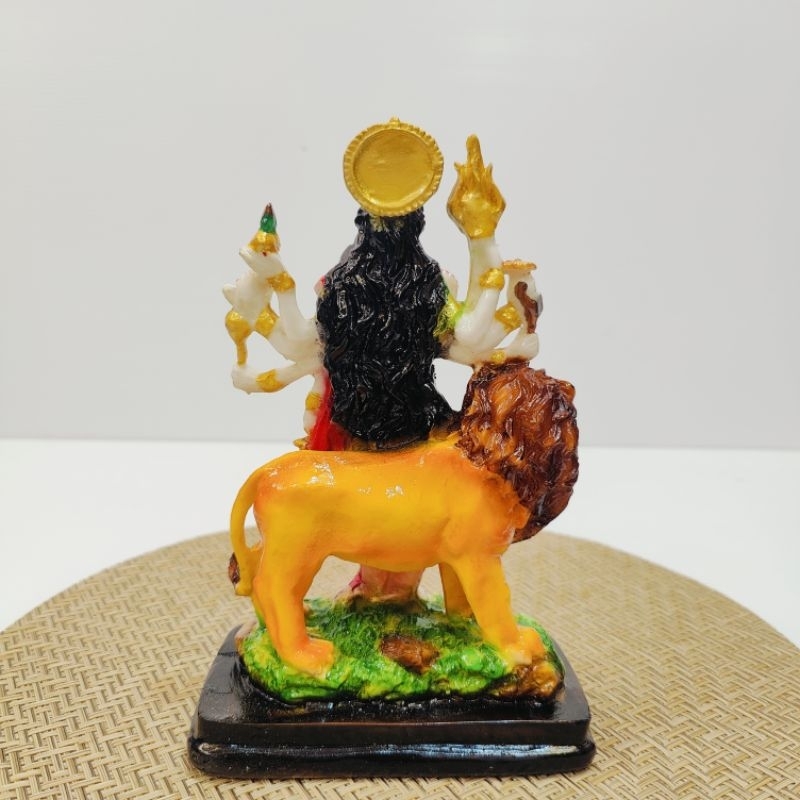 Durgai AMMAN STANDING WITH LION HOME DECOR 18cm st641