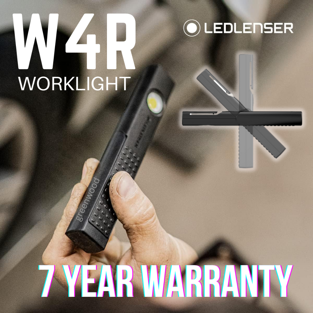 LEDLENSER W4R Work ทํางาน 220 Lumens น้ําท่วม + 100 Lumens Spot Light 220lm ไฟตรวจสอบ Led Lenser