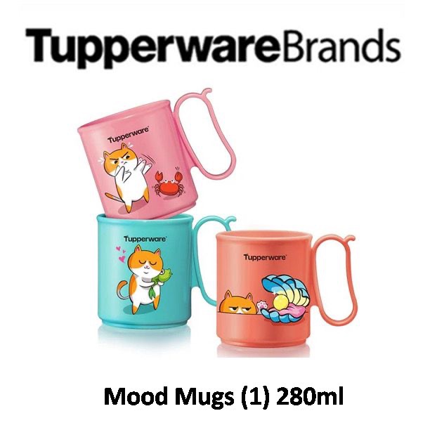 Tupperware Mood Mugs 280ml Cat / Tupperware แก้วไมโครเวฟ/ Cwan Tupperware -