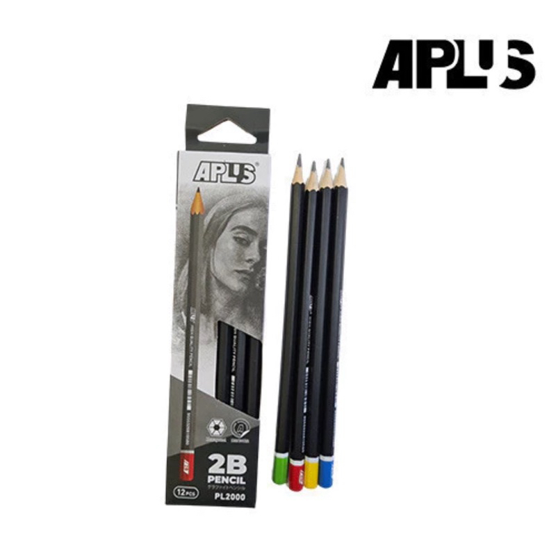 APLUS 2B Pencil PL2000 /ดินสอนักเรียน / ดินสอสอบ - 12s/กล่อง👍👍