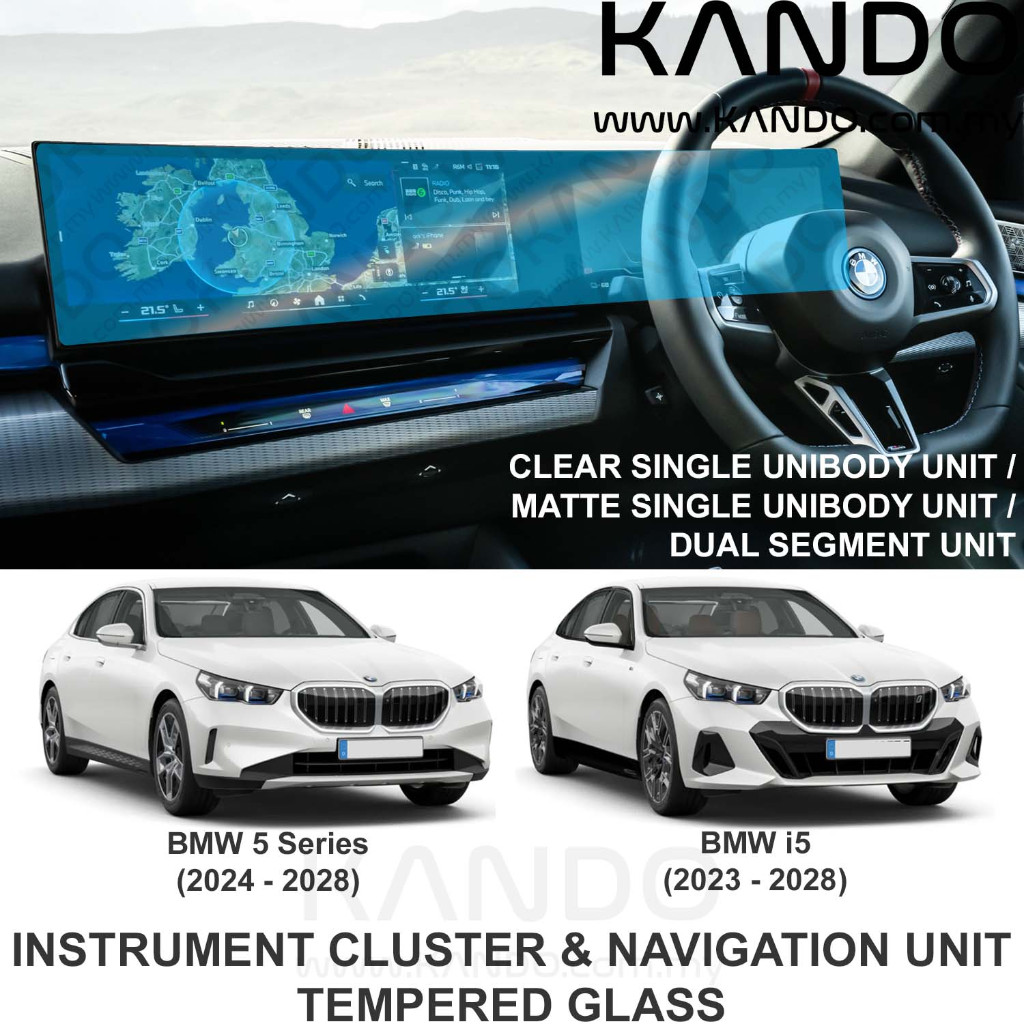 ฟิล์มกระจกนิรภัย BMW i5 ตัวป้องกันหน้าจอ BMW G60 5 Series กระจกนิรภัย BMW 5 Series ตัวป้องกันหน้าจอ 