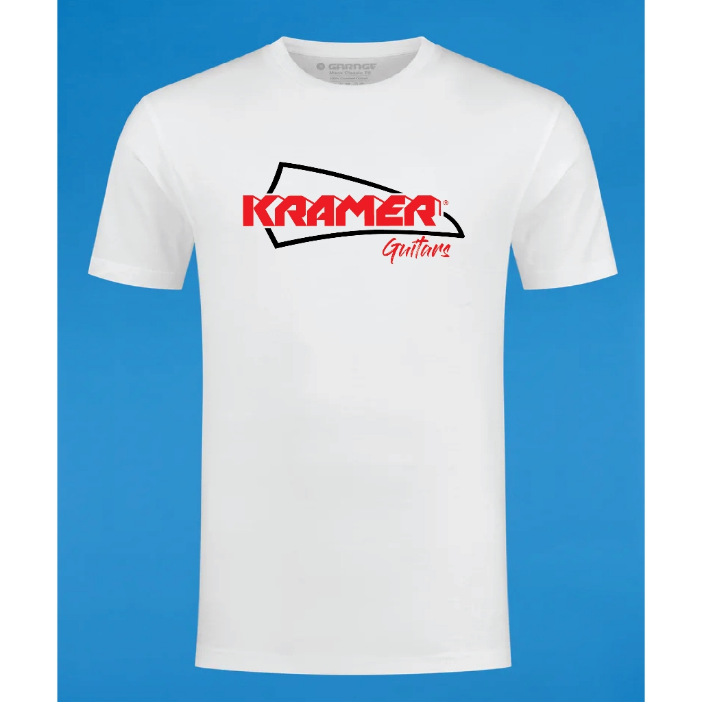 เสื้อยืด KRAMER GUITER COTTON และ MICROFIBER / WHITE COLOUR