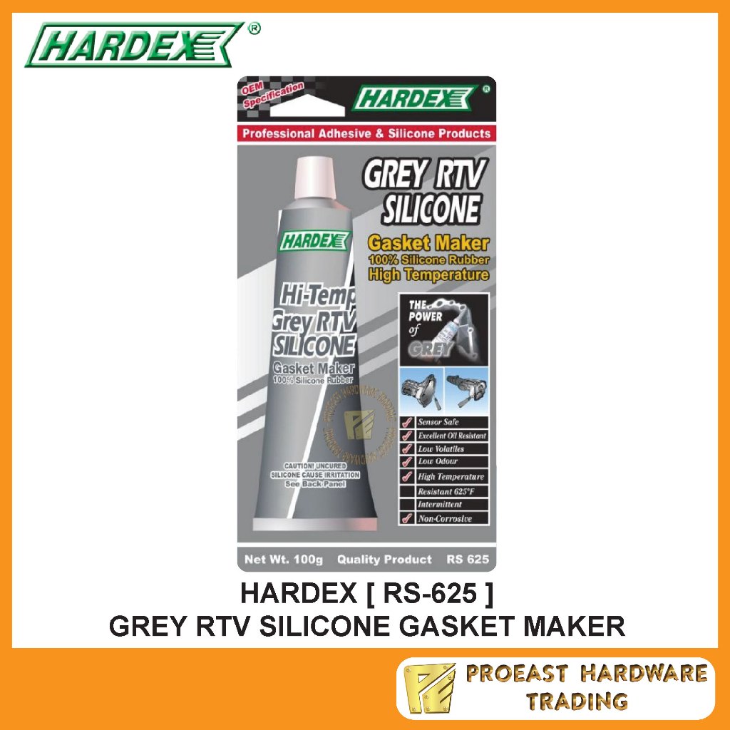 HARDEX [ RS625 ] GREY RTV SILICONE GASKET MAKER -100g