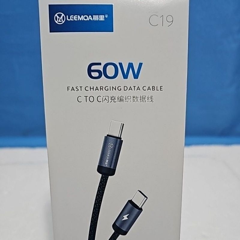 LEOSMOA C-19 FAST CHARGING DATA CABLE 60W C to C 1000mm Type C Cable