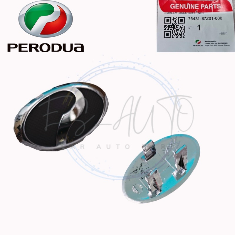 *Perodua Kelisa ด้านหลัง/ Belakang Bonnet Garnish Emblem โลโก้ 75431-87Z01-000