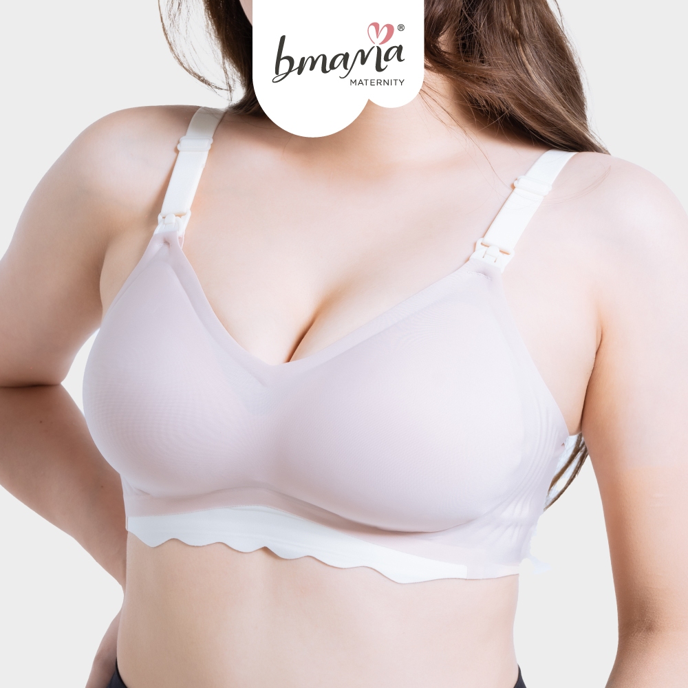 Seamless Nursing Bra Best T-shirt bra ไร้สาย Non-Removable Pad B–C Cup Nursing Bra BMAMA