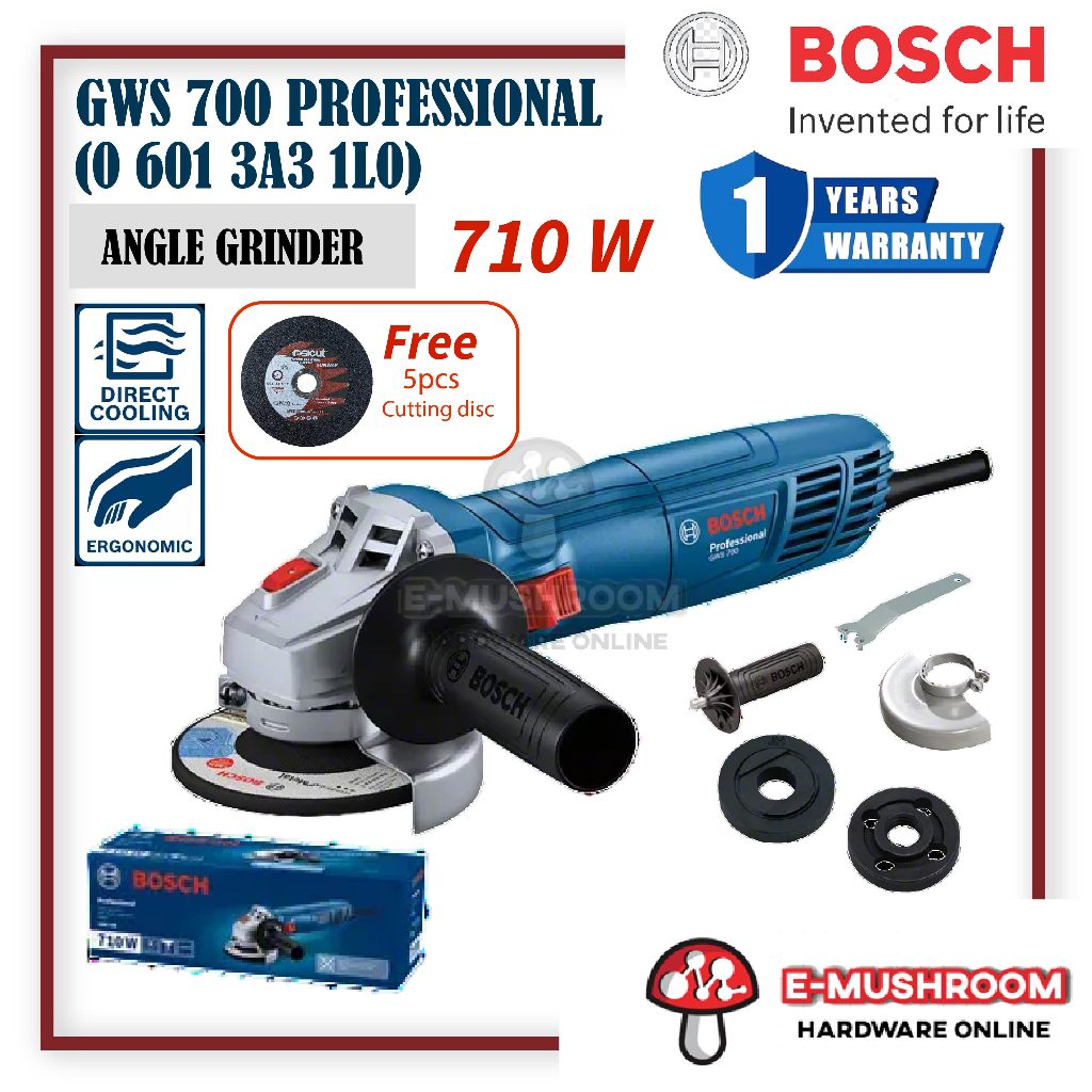 เครื่องเจียร Bosch 4" GWS 060 / GWS 700 เครื่องเจียร Bosch GWS 060 GWS060 Bosch Mesin Potong Besi