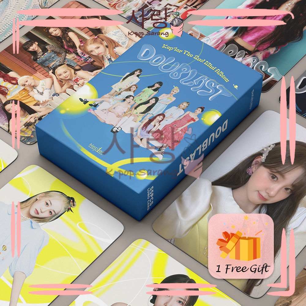55 ชิ้น Kep1erDOUBLAST Blue LOMO การ์ดชุดคอลเลกชัน Kpop Huening Bahyyih Ezaki Hikaru Choi Yu-jin Xia
