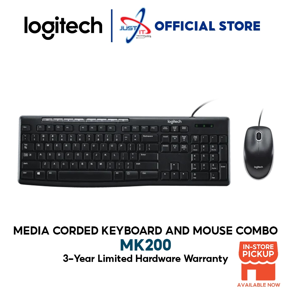 Logitech MK200 Media Keyboard Mouse Combo ( 920-002714 )