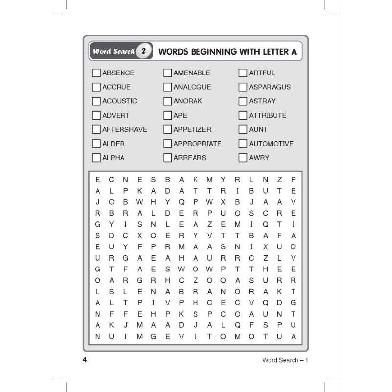 หนังสือค้นหาคําสุดยอดสมองเพิ่มเกมคําปริศนาสําหรับเด็ก Cari Kata Crossword