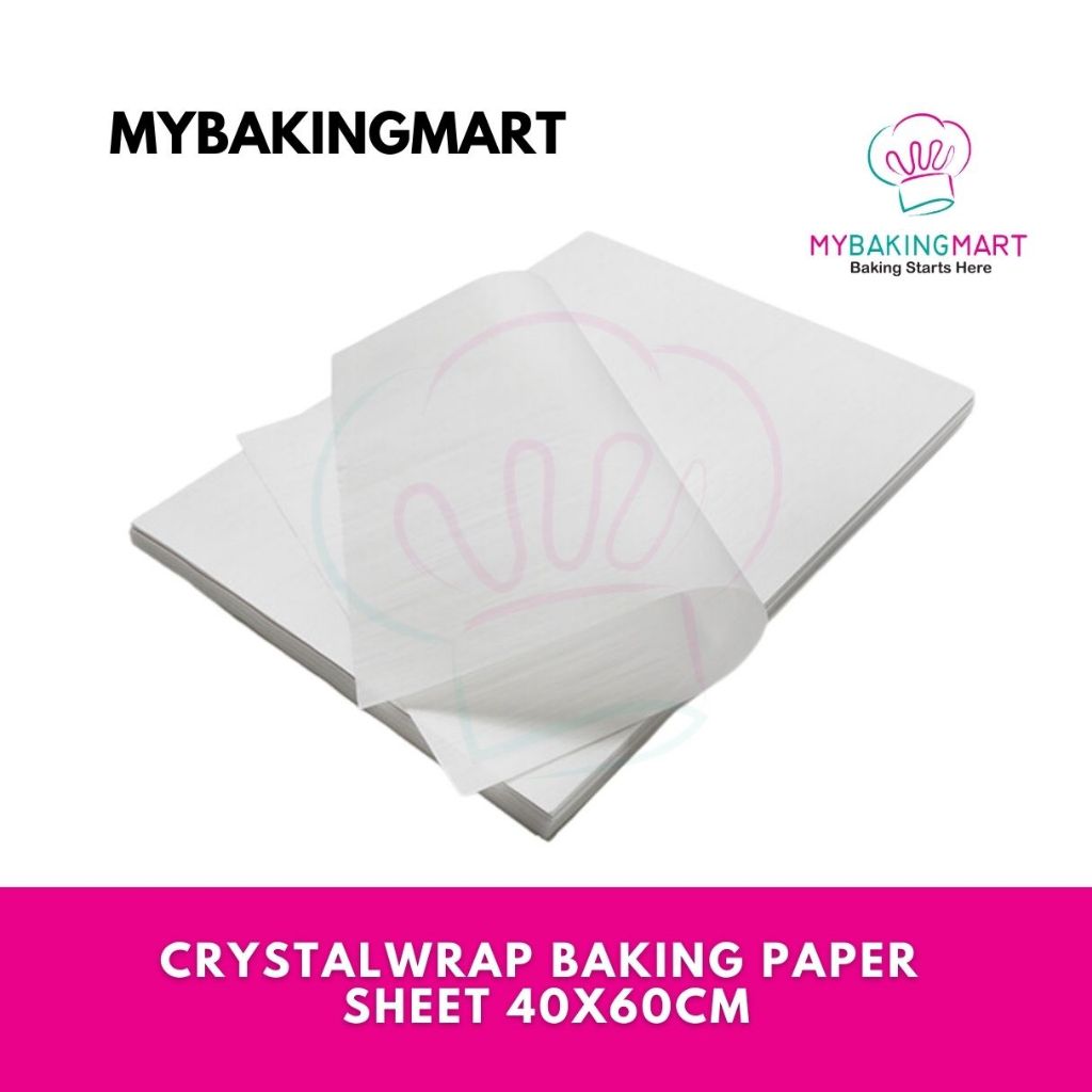 CrystalWrap Baking Paper Sheet 40x60cm (5pcs/10pcs) - Baking Paper Parchment Paper Baking Sheet Pan 