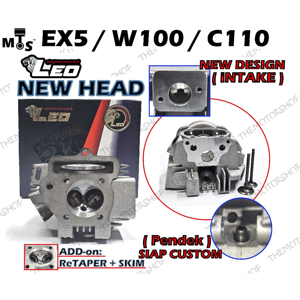 👍SKIM+TAPER / LEO NEW 26/30 25/29 24/28 23/27 (ขนาดใหญ่/Kecik) RACING HEAD CYLINDER Dream Class1 ONE