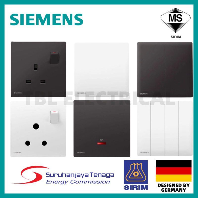 Sirim SIEMENS DELTA PELEUS SERIES SWITCHES & SOCKET OUTLET SIRIM APPROVED (ชุดใหม่)