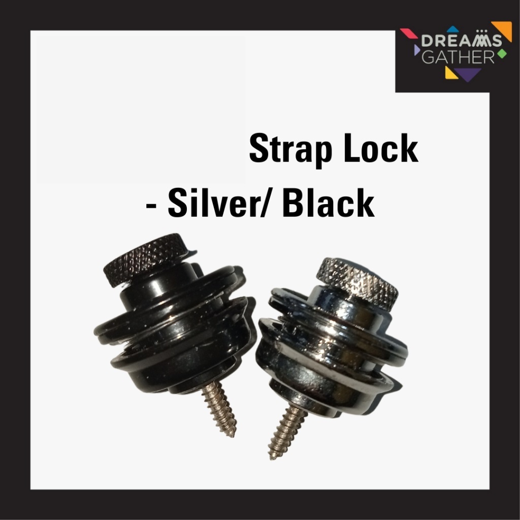 Strap Lock-- สีดําและสีเงิน