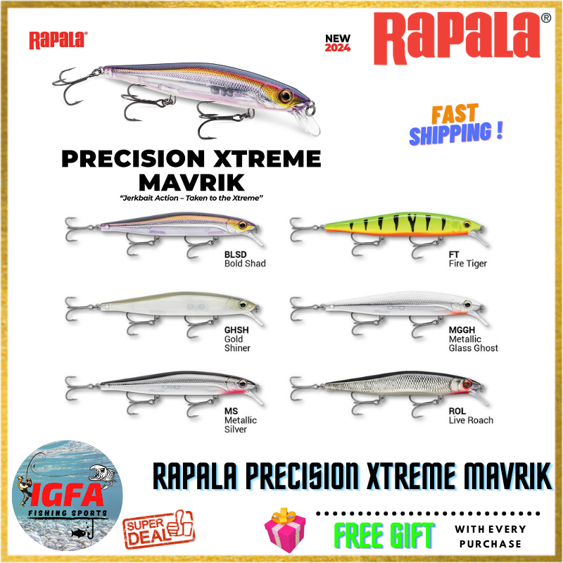 [IGFA] Rapala PRECISION XTREME MAVRIK 2024 ใหม่ Rapala Lure Rapala PXRM110 Gewang Pancing Fishing Lu