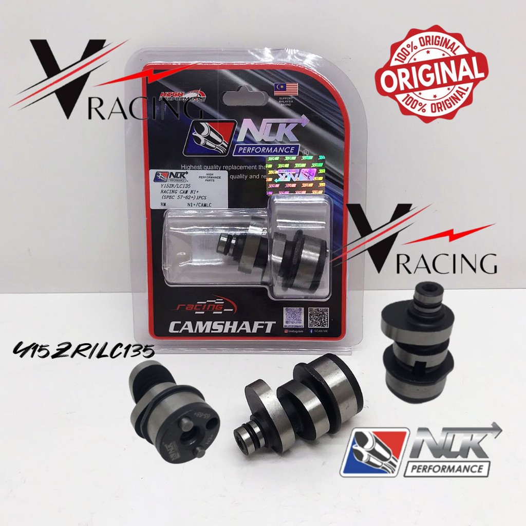 NLK Performance Racing Camshaft Y15ZR/LC135/FZ150 Stage N1+,N2+,N3+,N4+