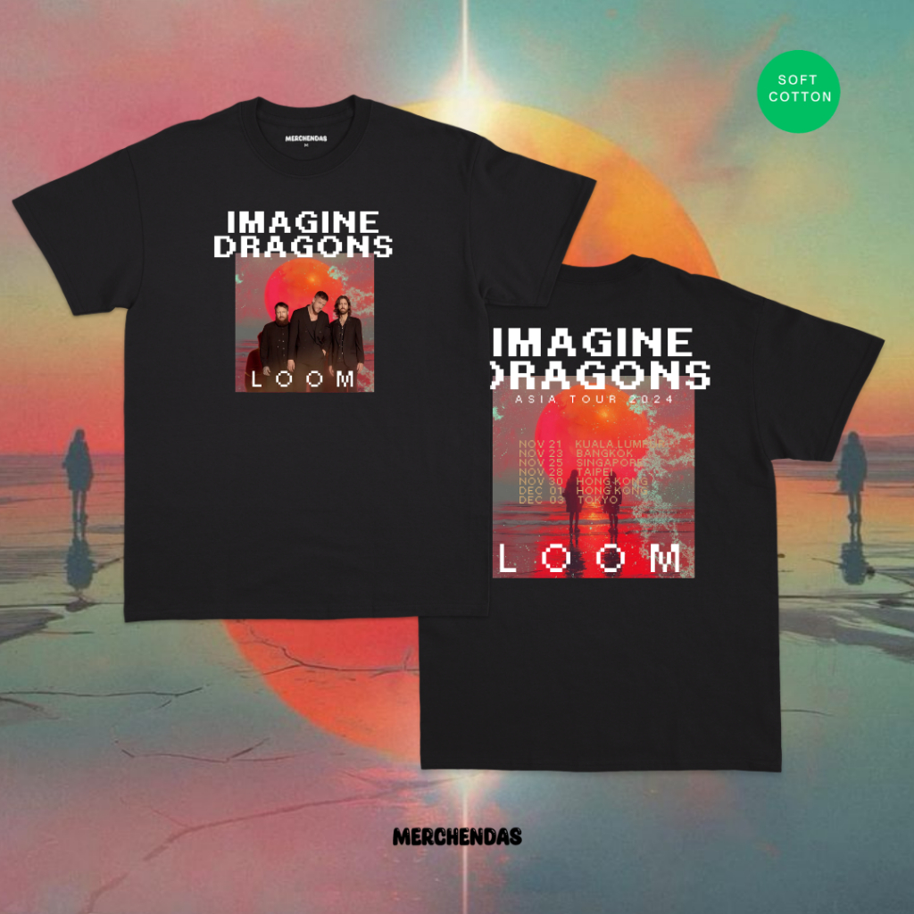 Limited Editions Imagine Dragons Loom Asia Tour 2024 เสื้อเชิ้ตผ้าฝ้ายนุ่ม