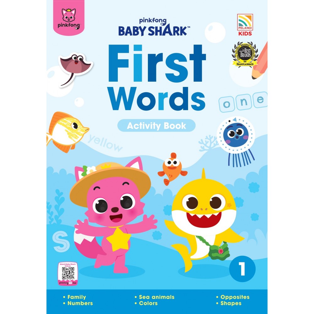 Pelangi Activity Books Pinkfong First Words Activity Book