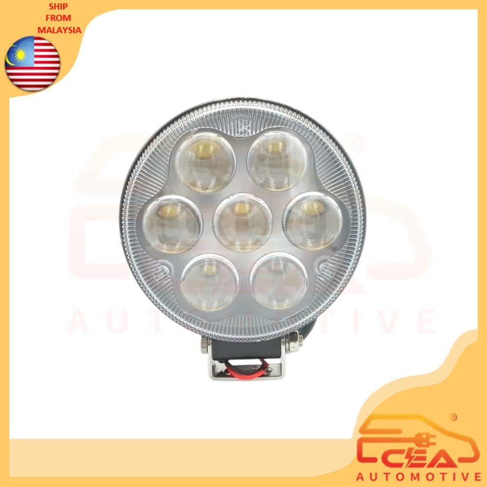1PCS 7LED 4INCH 21W 12V 24V 9V-60V ROUND LED SPOT LIGHT LAMP 4X4 LORRY BOAT BUS อุปกรณ์เสริมรถยนต์