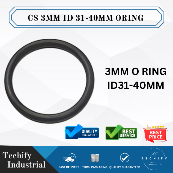 3MM ID 31-40MM NBR ซีล O-RING ยางแหวนสีดํา O RING GASKETS สีดํา 3 มม. TERBAL Oringring - O