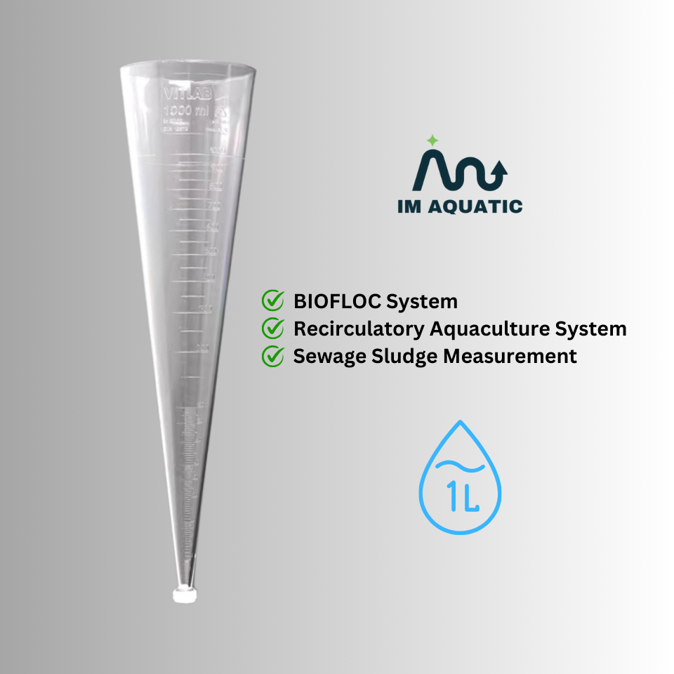 กรวยตะกอน Imhoff VITLAB 1000 ml Biofloc Ras System Aquaculture Aquaponic Aquarium