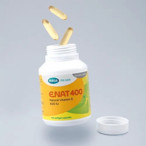 Mega ENTA 400 NATURAL VITAMIN E 400IU - แคปซูลซอฟเจล 100 แคปซูล