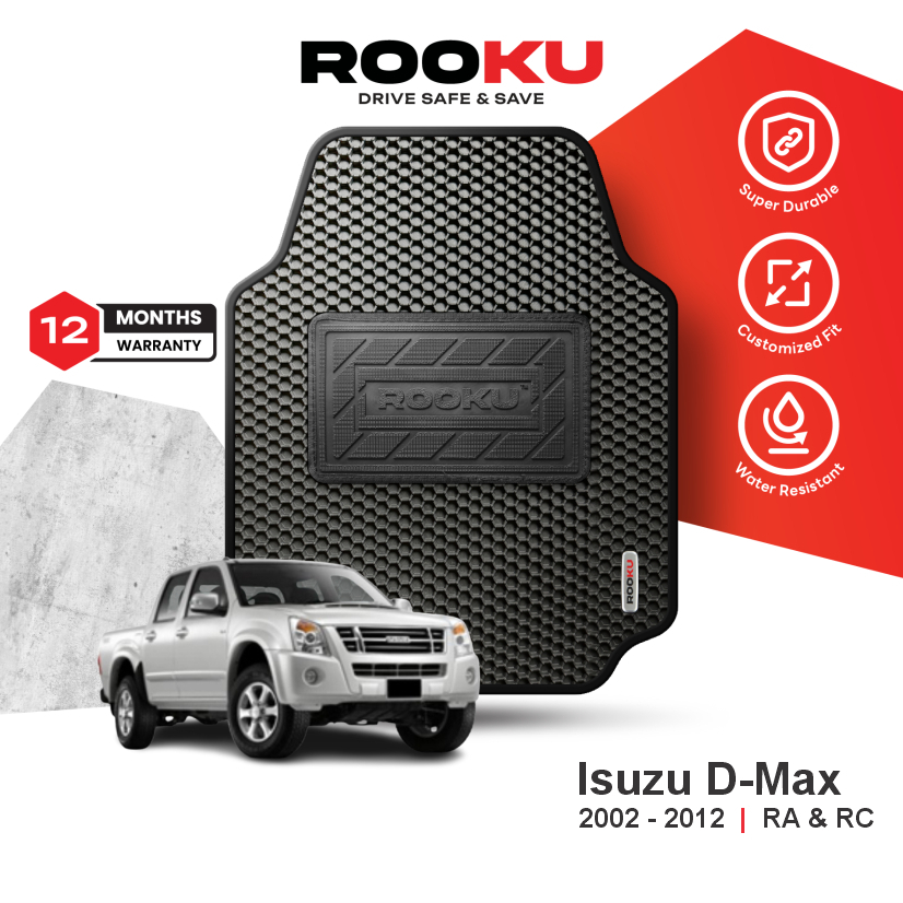 พรมปูพื้นรถยนต์ Rooku Isuzu D-Max 2002-2012 RA & RC