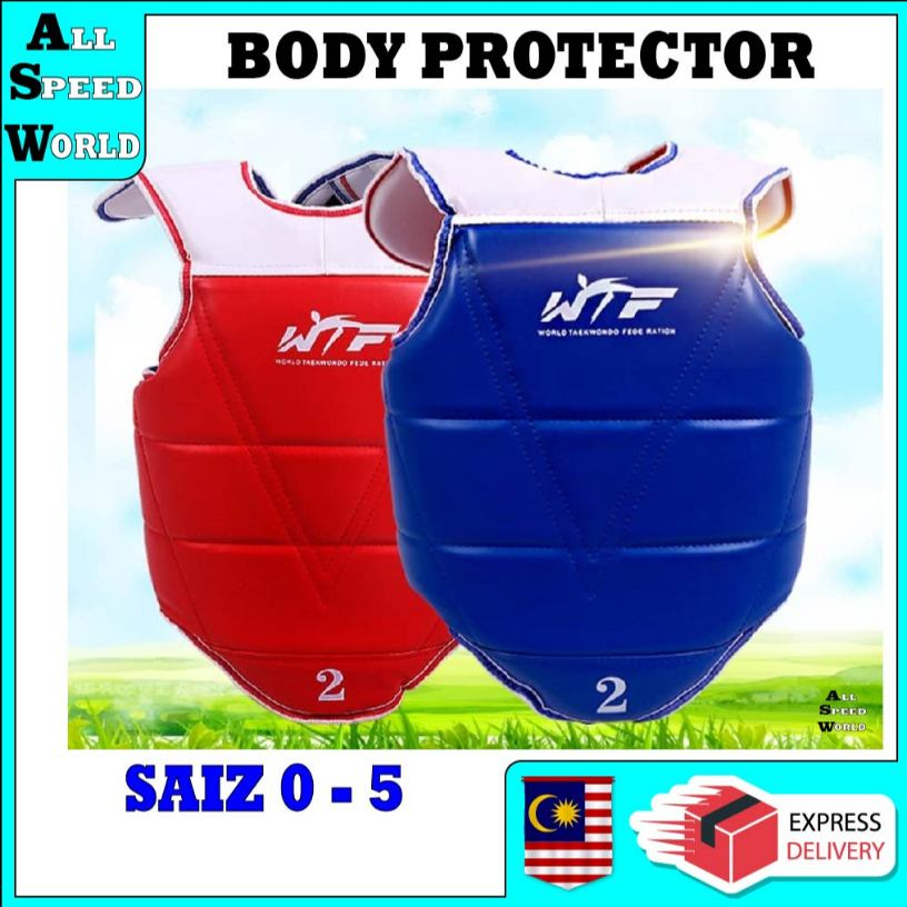 WTF BODY PROTECTOR / TAEKWONDO VEST CHEST / COLOUR แดงและน้ําเงิน