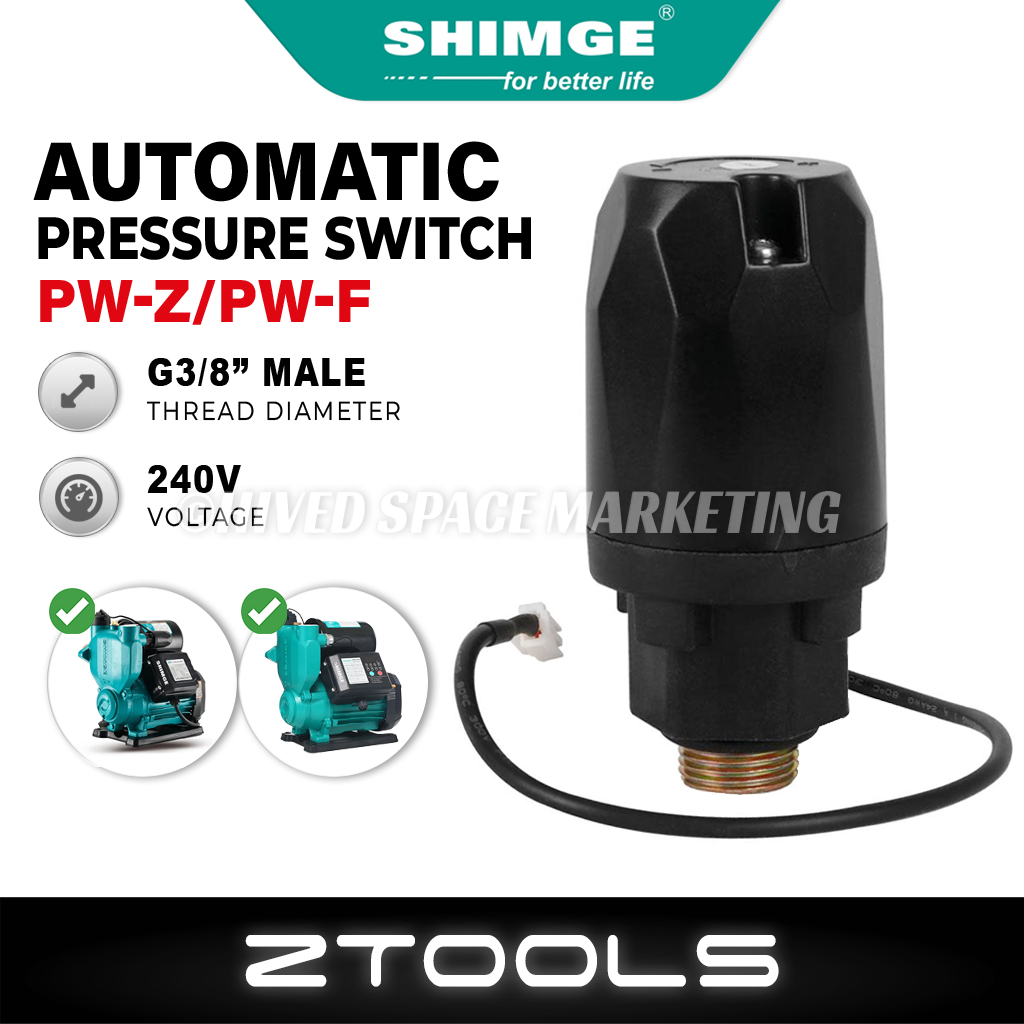 SHIMGE PW 3/8" ปั๊มน้ําอัตโนมัติสวิตช์ความดันเซ็นเซอร์อะไหล่ PW370Z PW370F PW550Z PW750Z