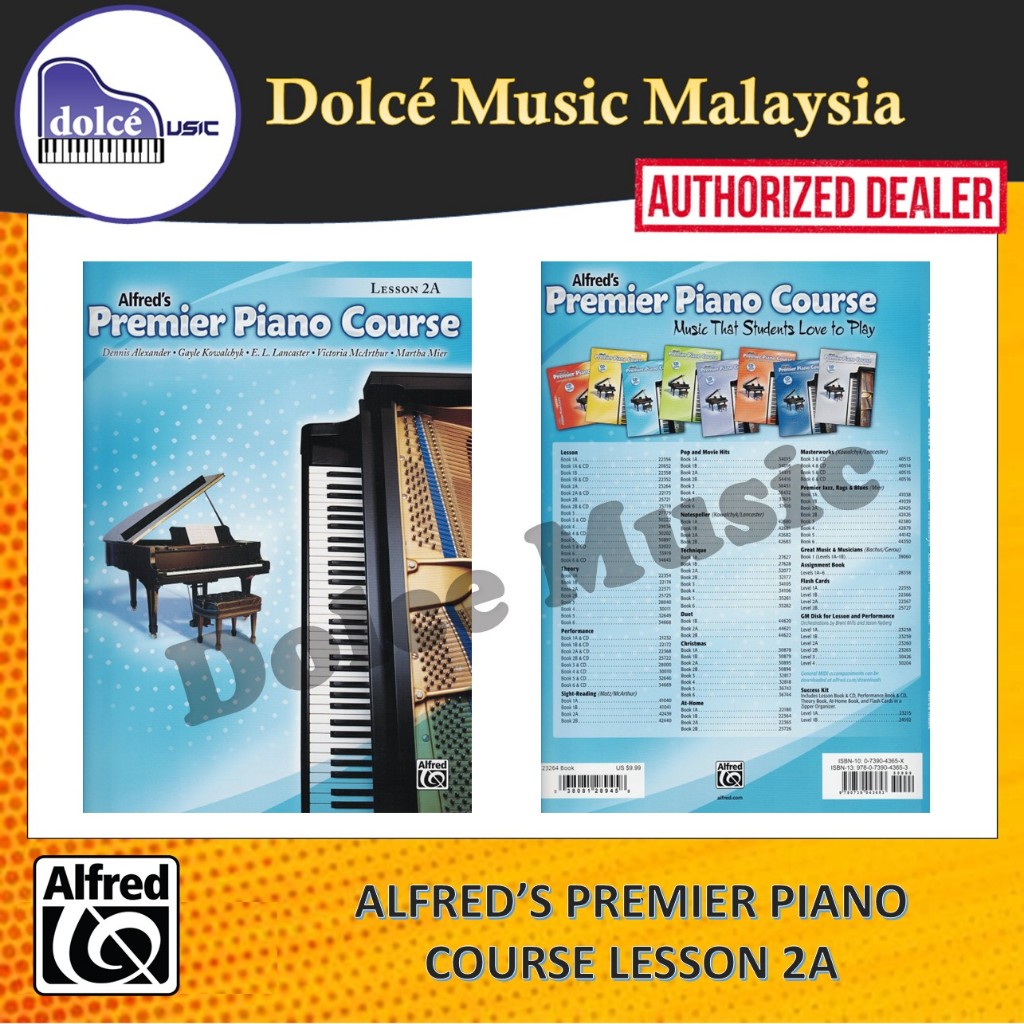 Alfred - บทเรียนหลักสูตรเปียโนพรีเมียร์ของ Alfred 2A