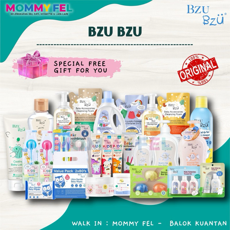 BZU BZU COOLING BABY POWDER / COOLING LOTION / LAUNDRY DETERGENT / CLEANSING MOUSSE / HEAD TOE BABY WASH