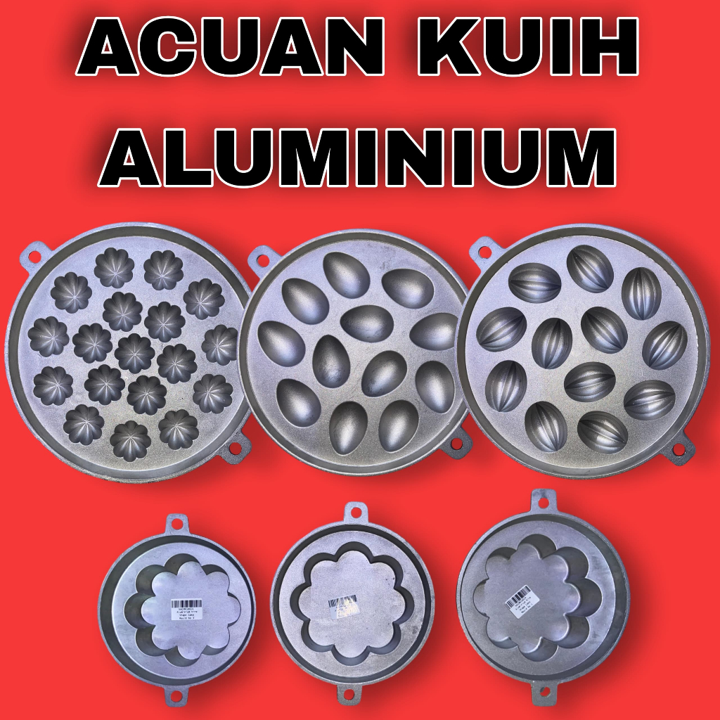 Acuan KUIH ALUMINIUM MOULD ACUAN KUIH BAHULU ACUAN KUIH BAKAR ACUAN KUIH BULAT อาหาร MOLD ALUMINIUM 