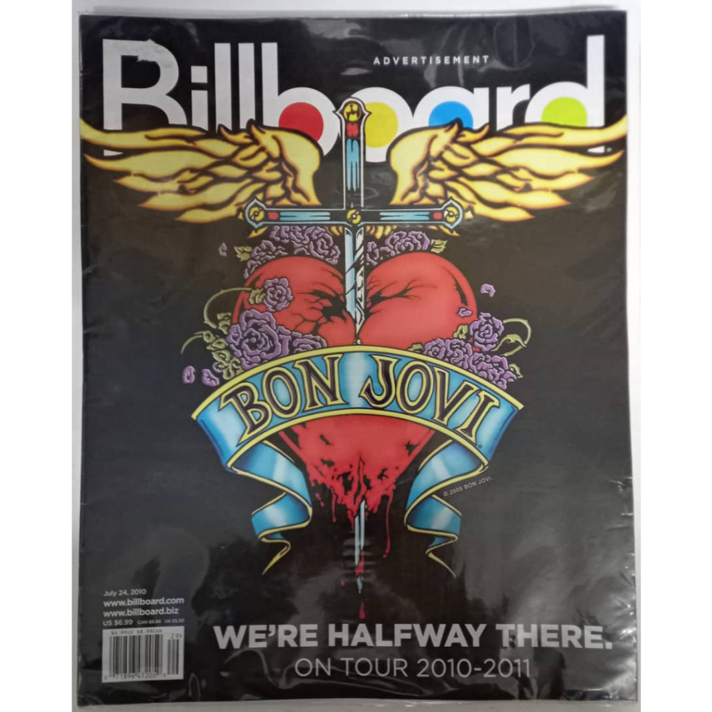 BILLBOARD MAGAZINE: (ฉบับหลัง) BON JOVI- WERE HALF WAY THERE ON TOUR 2010-2011 ISSUE JULY 24, 2010