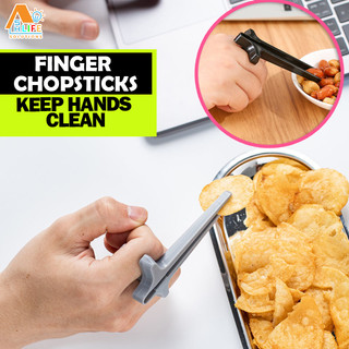 Finger Chopsticks for Snacks and gaming – Lazy Assistant Clip, Hands-Free Snack Holder, Anti-Dirt Finger Cover for Clean