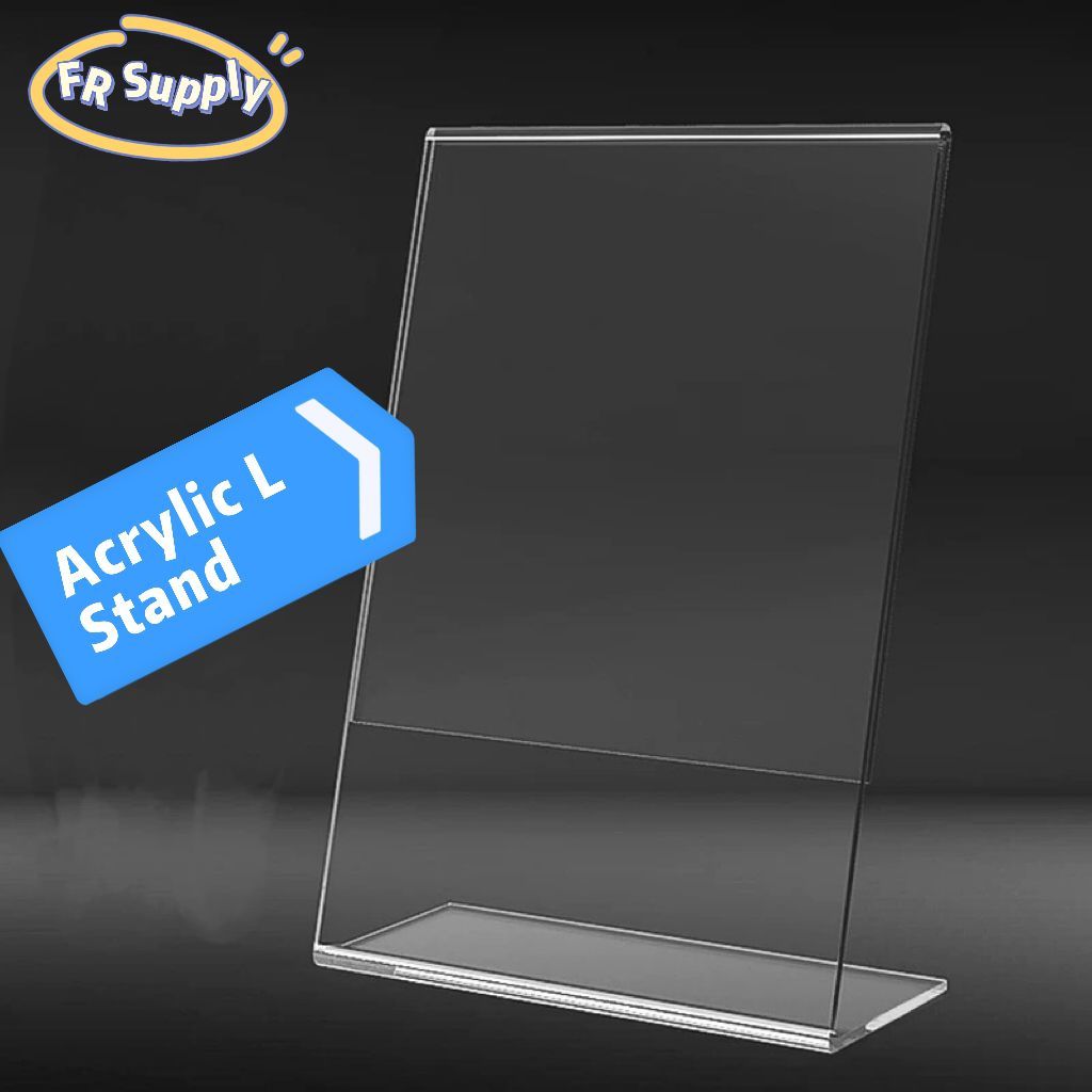 ขาตั้งจอแสดงผลอะคริลิค A4/A5/A6/ L Stand/ Flyer Stand/Menu Display/ QR/เสถียรพิเศษ + หนาพิเศษ/ความหน