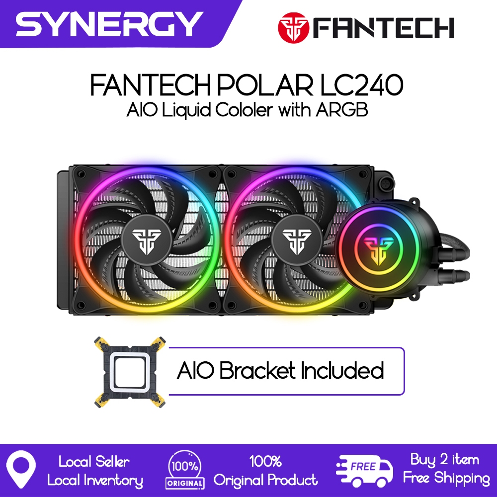 Fantech AIO Liquid Cooler Polar LC240 พร้อม ARGB, AIO Bracket รวมอยู่ด้วย