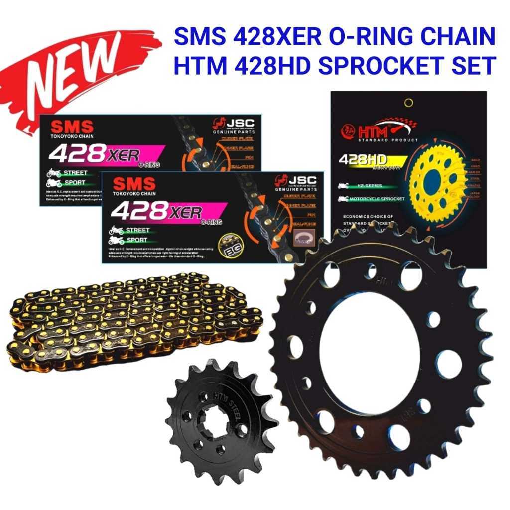 R15 R-15 MT15 428HD-132L HTM SMS 428XER CHAIN 428 SPROCKET ชุดโซ่ทอง & SPROCKET YAMAHA R15 YTZ6V YTZ