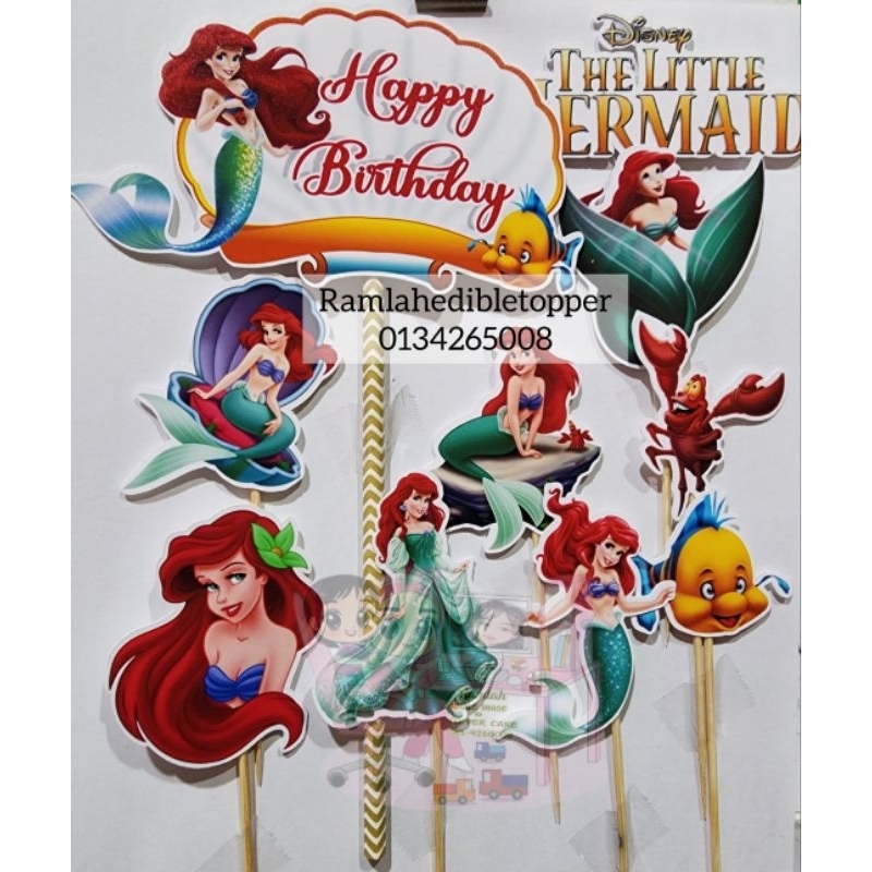 ARIAL PRINCESS MERMAID TOPPER เค้ก